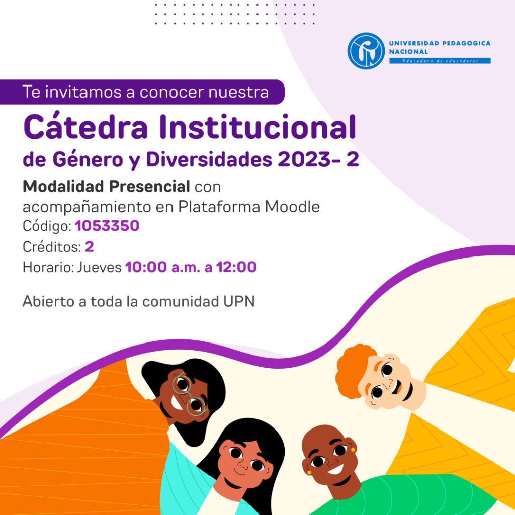 imagen de programación cátedra institucional de Género y Diversidades 2023-2. 
